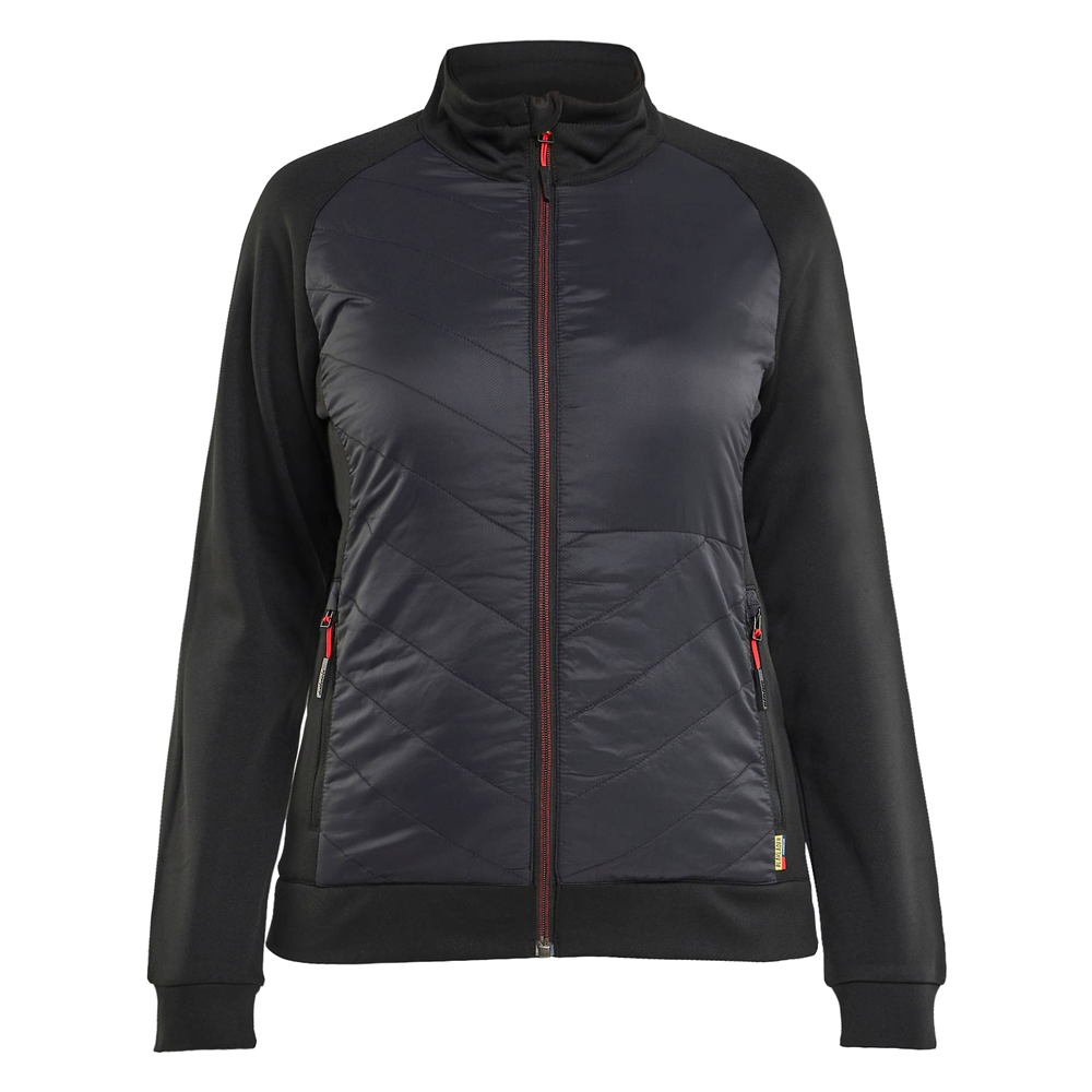 blaklader-dames-hybride-sweatshirt-zwart-rood