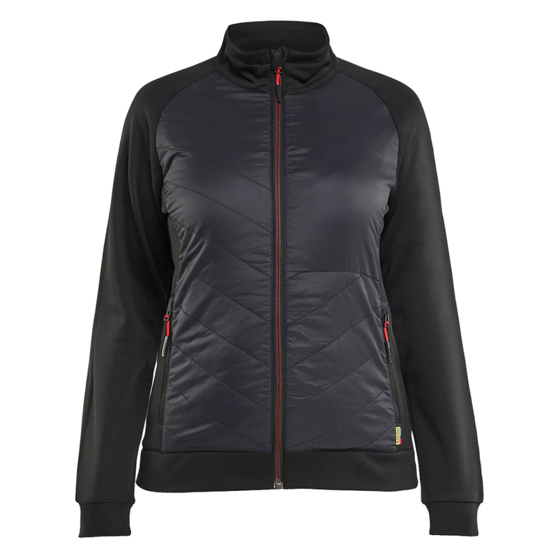 blaklader-dames-hybride-sweatshirt-zwart-rood