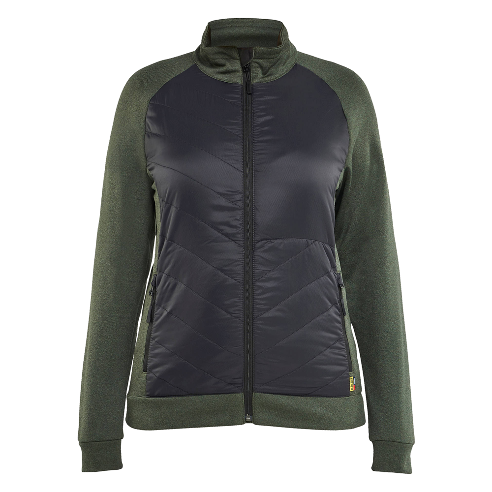 blaklader-dames-hybride-sweatshirt-bosgroen-zwart