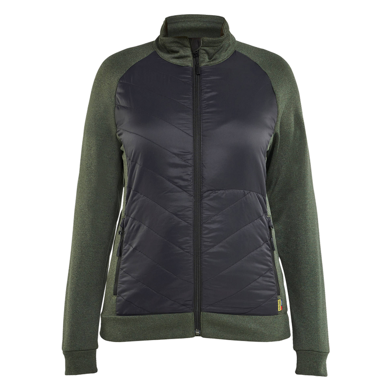 blaklader-dames-hybride-sweatshirt-bosgroen-zwart