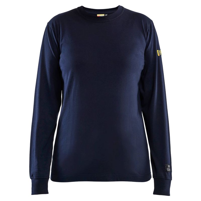 blaklader-vlamvertragend-dames-t-shirt-lange-mouwen-navy