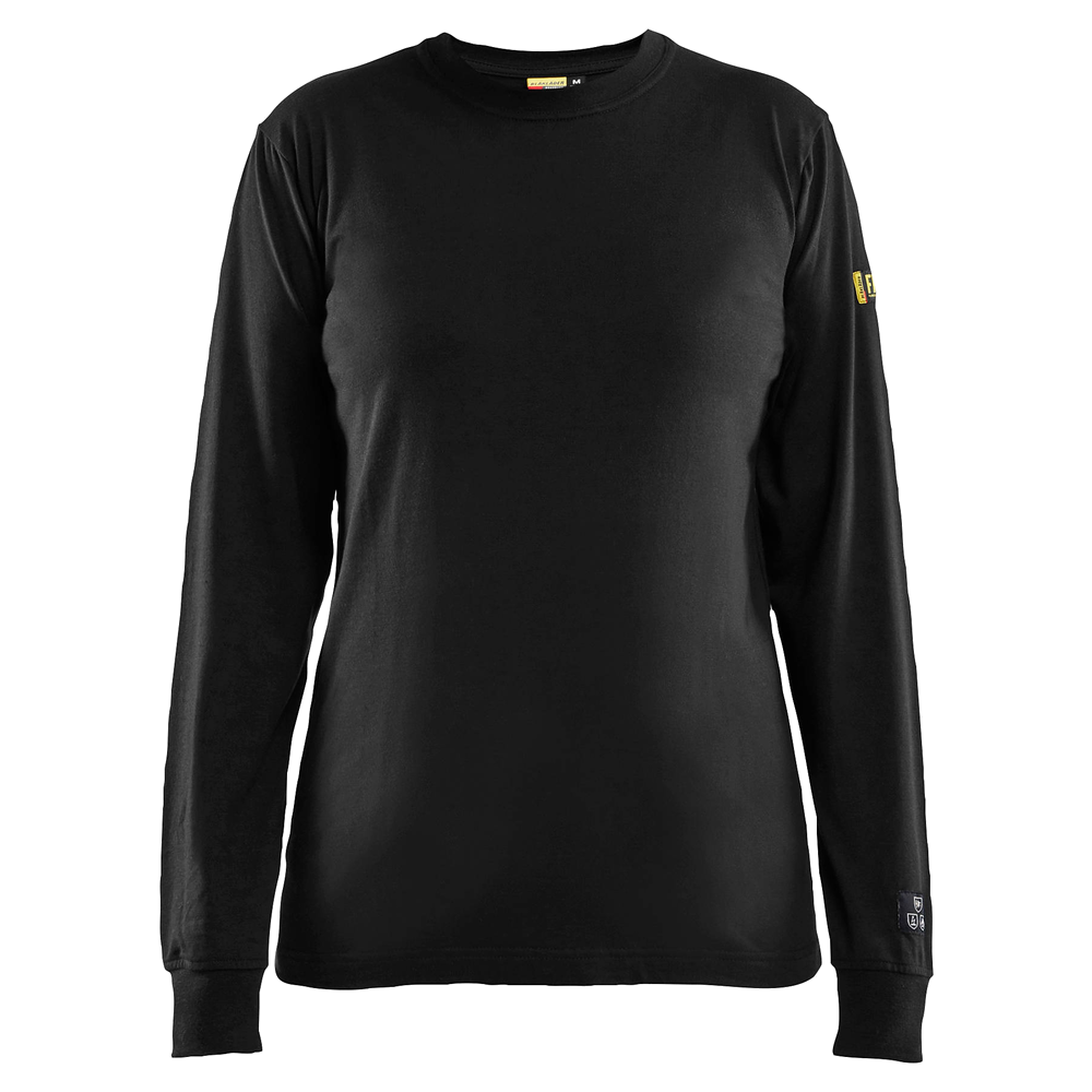 blaklader-vlamvertragend-dames-t-shirt-lange-mouwen-zwart