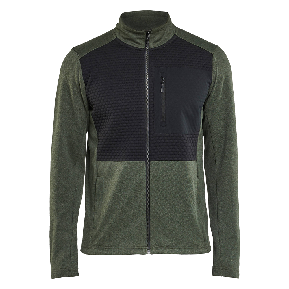 blaklader-sweatvest-met-hele-rits-bosgroen-zwart