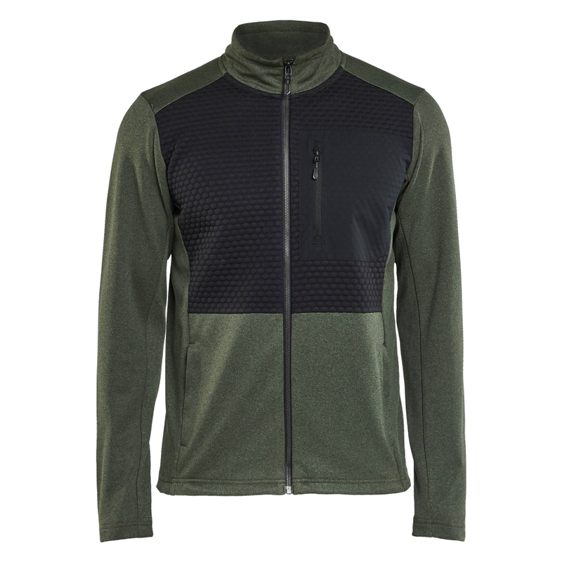 blaklader-sweatvest-met-hele-rits-bosgroen-zwart