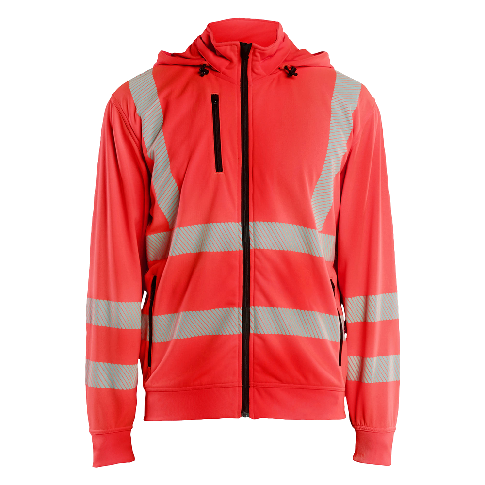 blaklader-high-vis-sweatvest-met-afneembare-capuchon-rood