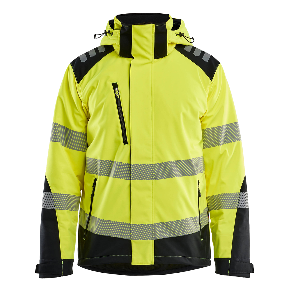 blaklader-high-vis-lichtgewicht-softshell-winterjas-geel-zwart