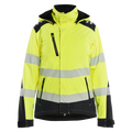 blaklader-dames-high-vis-lichtgewicht-softshell-winterjas-geel-zwart