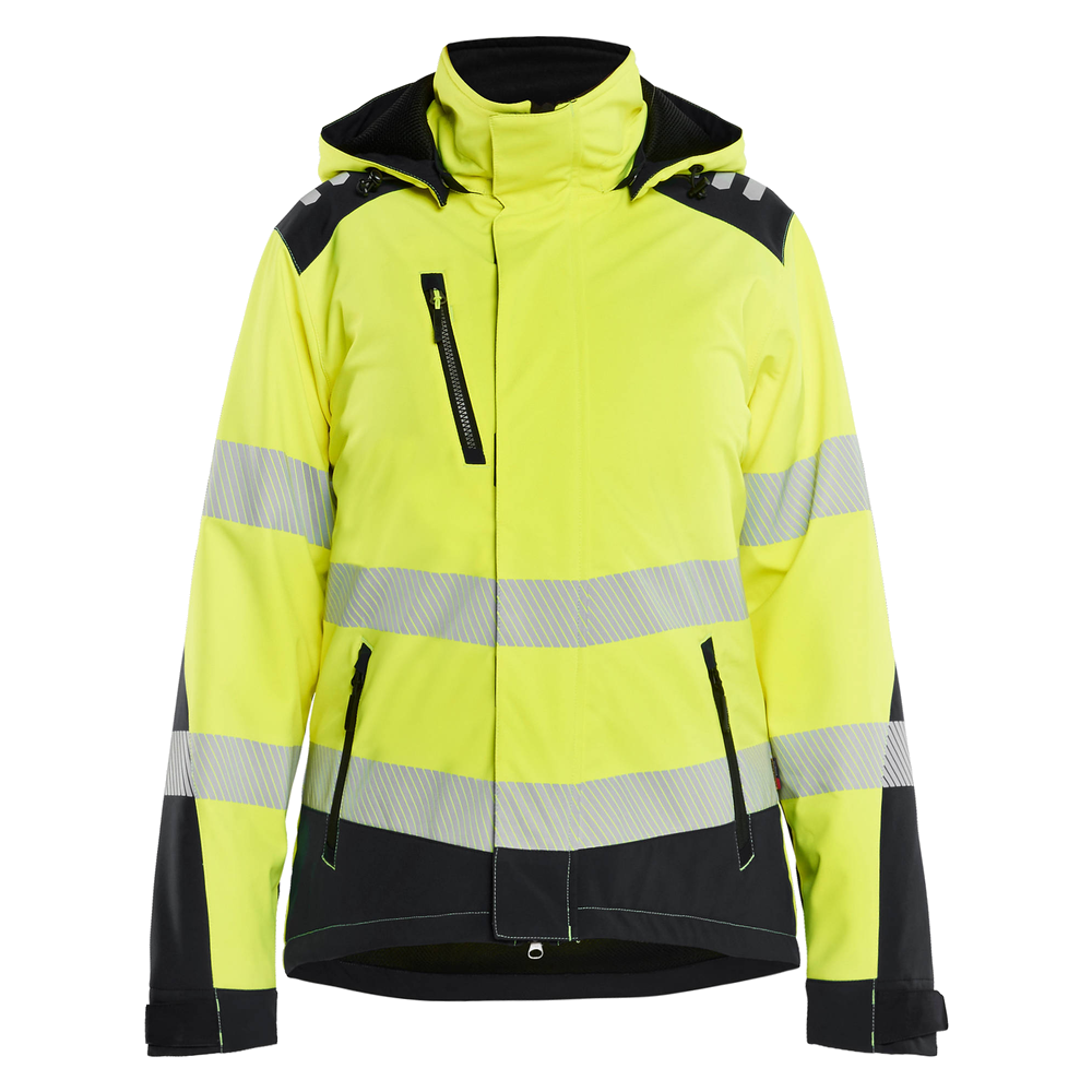 blaklader-dames-high-vis-lichtgewicht-softshell-winterjas-geel-zwart