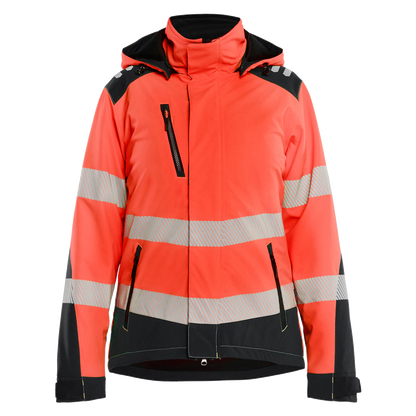 blaklader-dames-high-vis-lichtgewicht-softshell-winterjas-rood-zwart