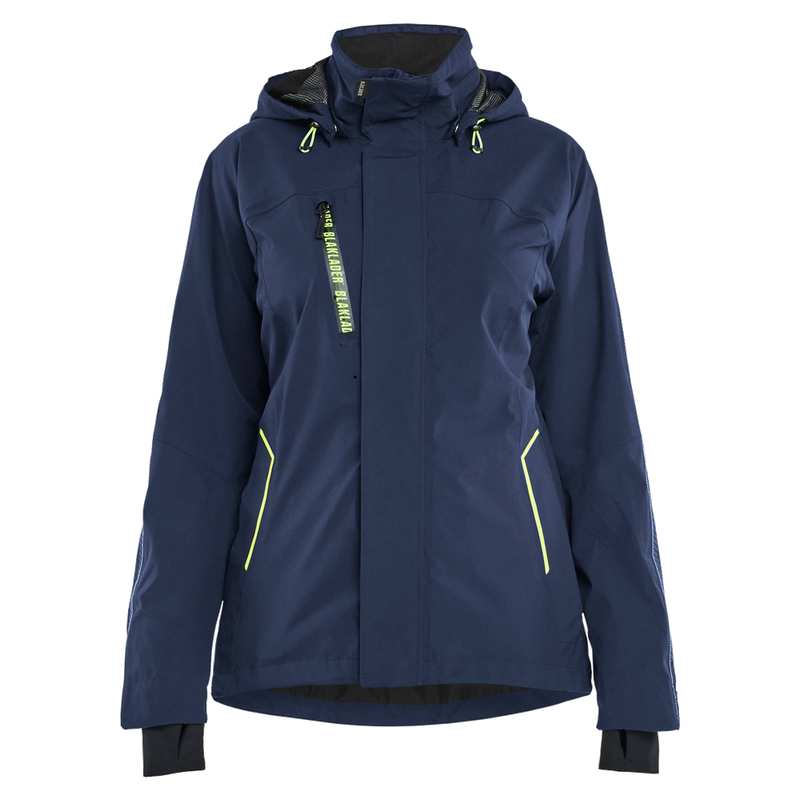 blaklader-dames-shell-jack-stretch-navy-geel