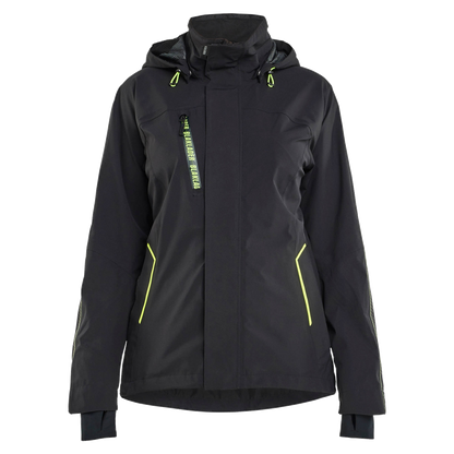 blaklader-dames-shell-jack-stretch-zwart-high-vis-geel