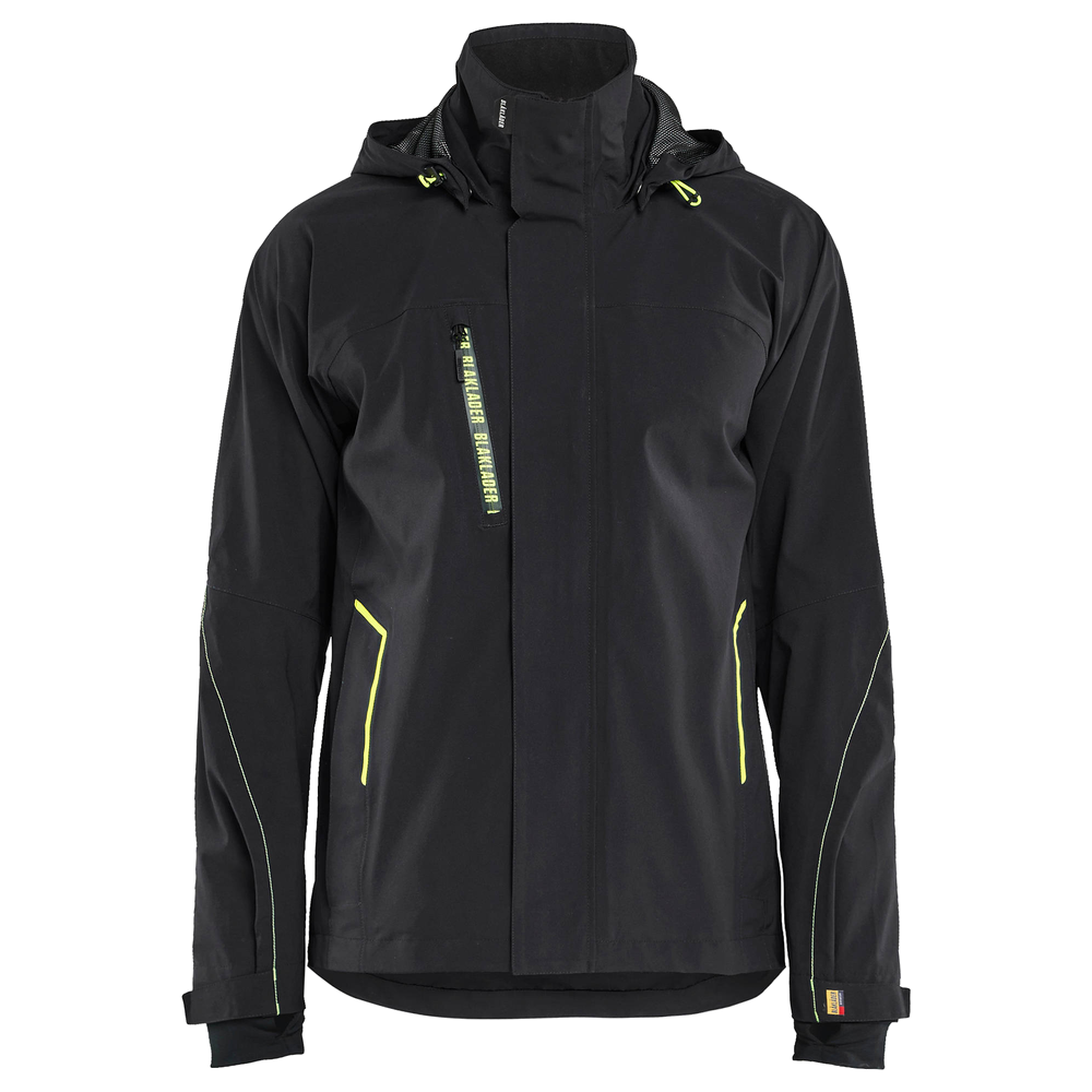 blaklader-shell-jack-stretch-zwart-high-vis-geel