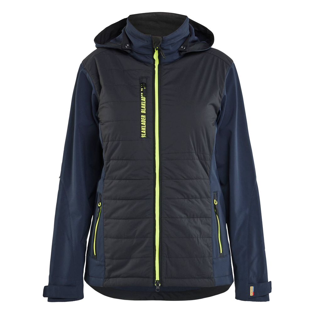 blaklader-dames-hybride-jack-capuchon-navy-geel