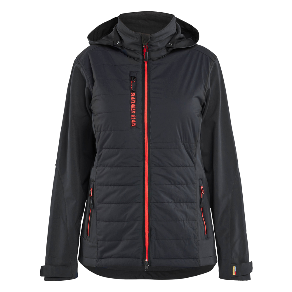 blaklader-dames-hybride-jack-capuchon-zwart-rood