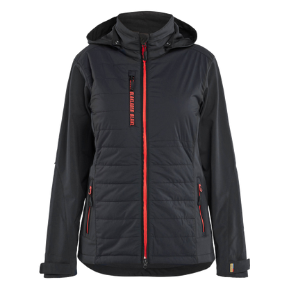 blaklader-dames-hybride-jack-capuchon-zwart-rood