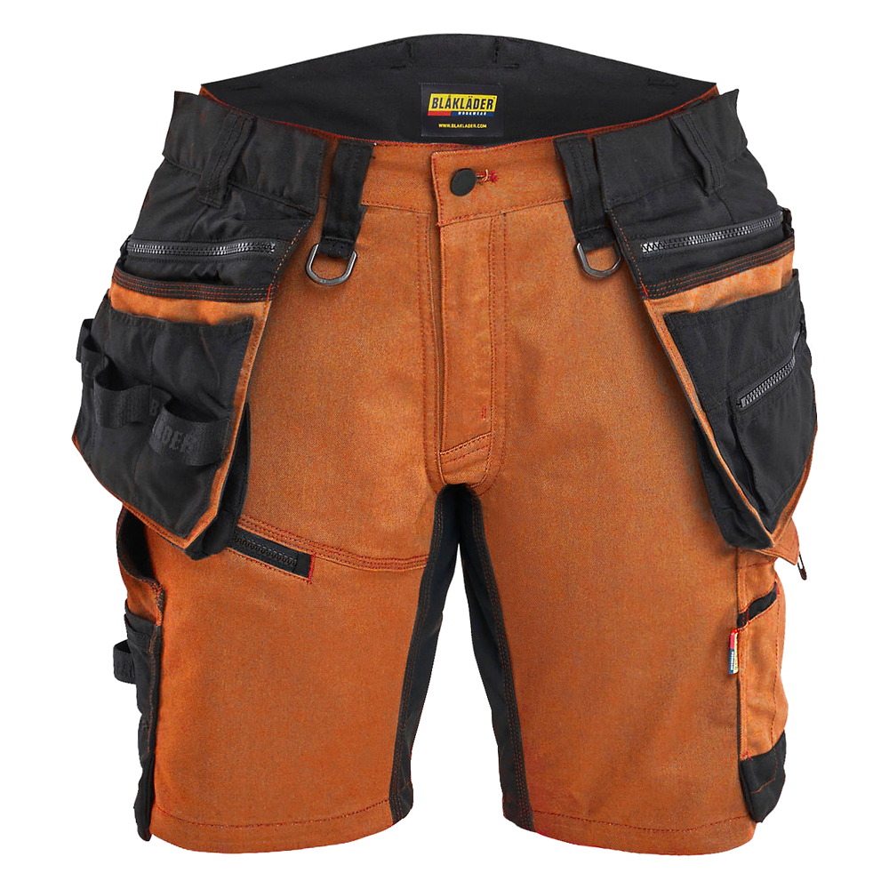 blaklader-striker-dames-2-weg-stretch-shorts-oranje-zwart