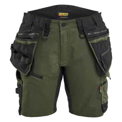 blaklader-striker-dames-2-weg-stretch-shorts-donkergroen-zwart