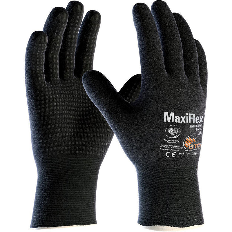 12 Paar ATG Maxiflex Endurance 34-847 nopjes NBR handschoen