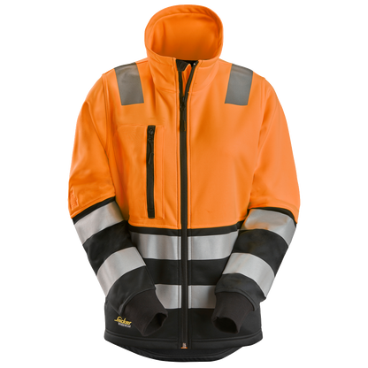 snickers-high-vis-kl2-damesjack-met-rits-oranje-zwart