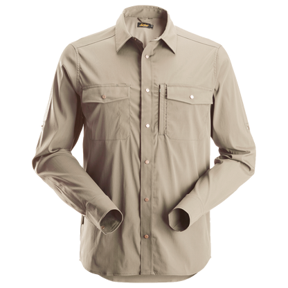 snickers-litework-werkhemd-lange-mouwen-khaki