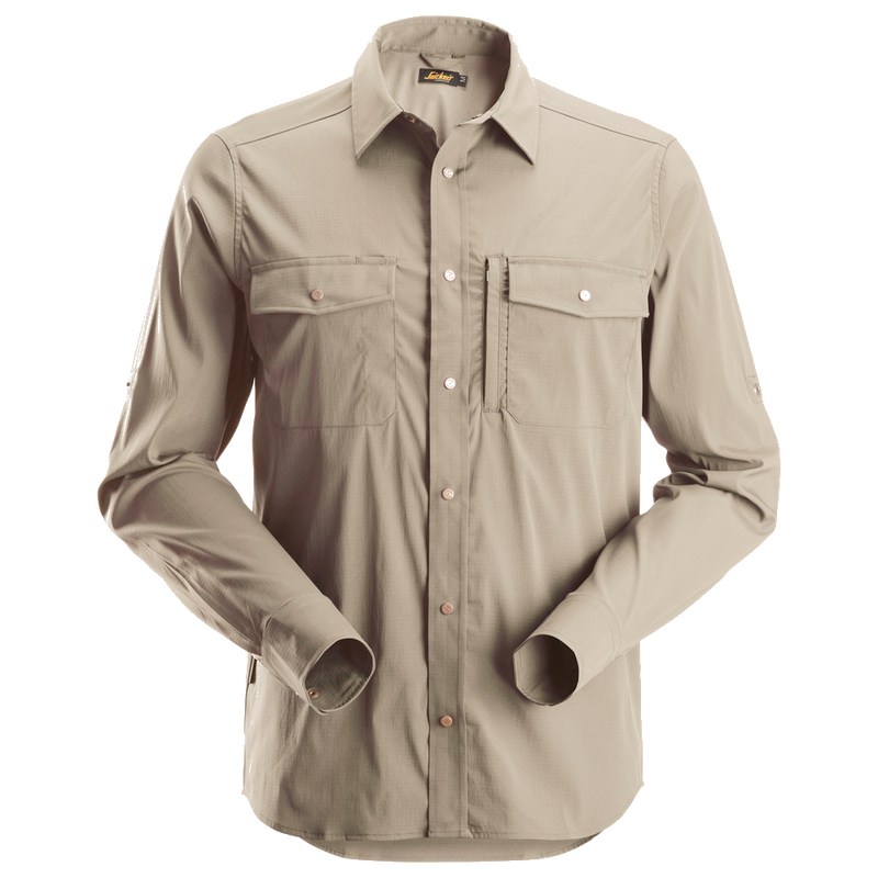 snickers-litework-werkhemd-lange-mouwen-khaki