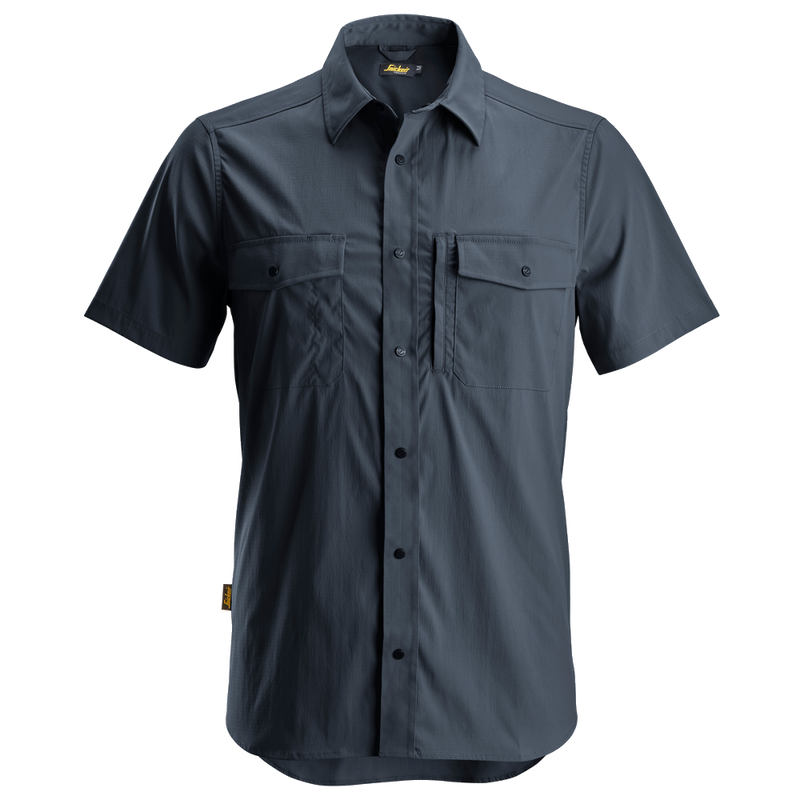 snickers-litework-werkhemd-korte-mouwen-navy