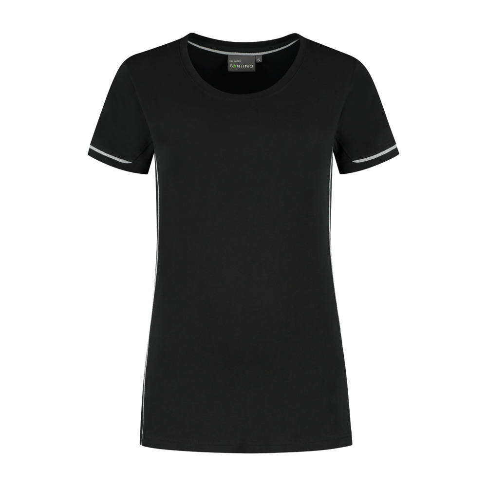 santino-contrast-t-shirt-cal-ladies-zwart-grijs