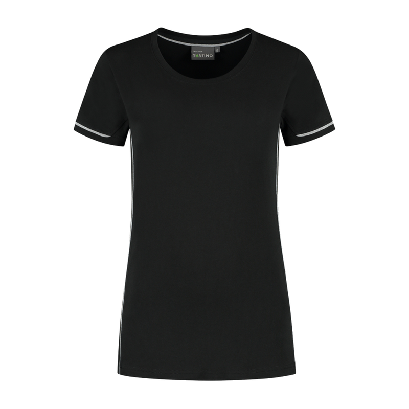 santino-contrast-t-shirt-cal-ladies-zwart-grijs