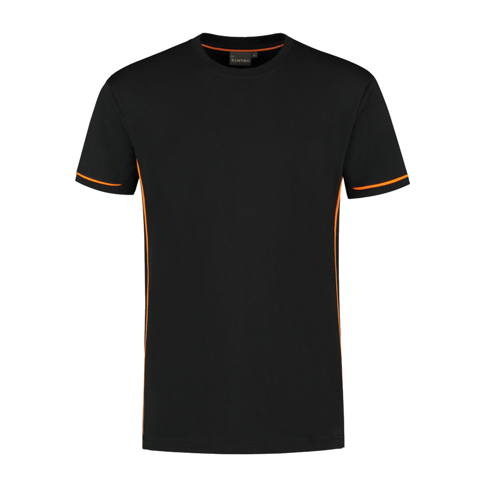 santino-contrast-t-shirt-cal-zwart-oranje