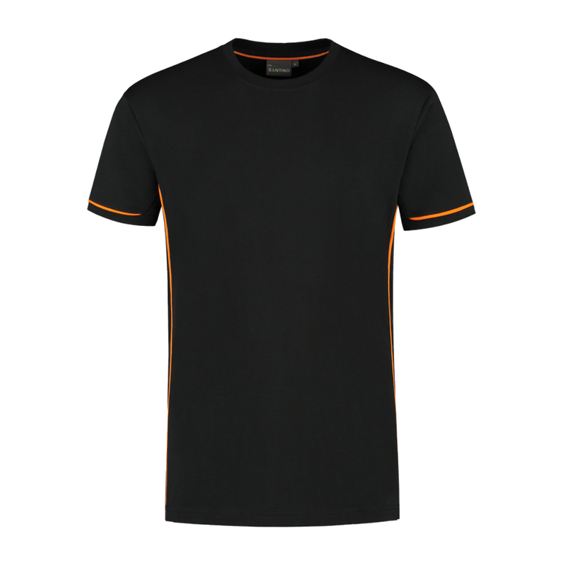 santino-contrast-t-shirt-cal-zwart-oranje
