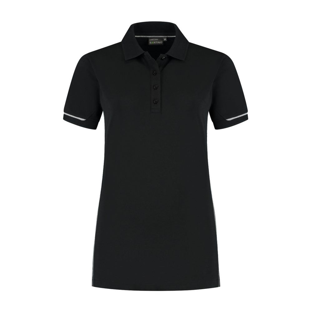 santino-contrast-poloshirt-carsen-ladies-zwart-grijs