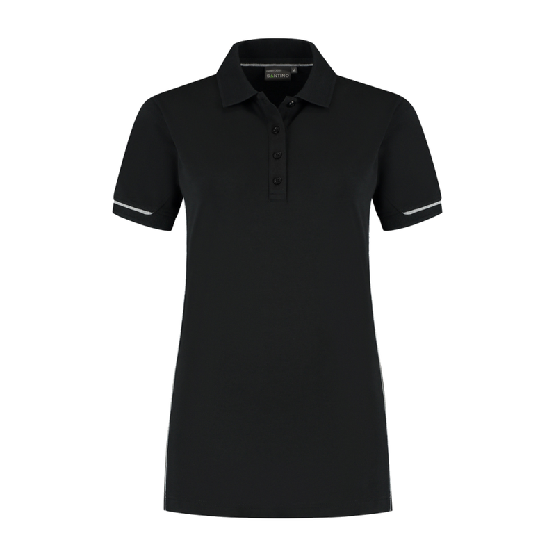 santino-contrast-poloshirt-carsen-ladies-zwart-grijs