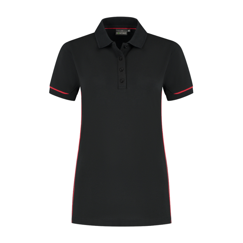 santino-contrast-poloshirt-carsen-ladies-zwart-rood