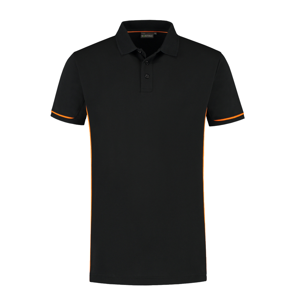santino-contrast-poloshirt-carsen-zwart-oranje