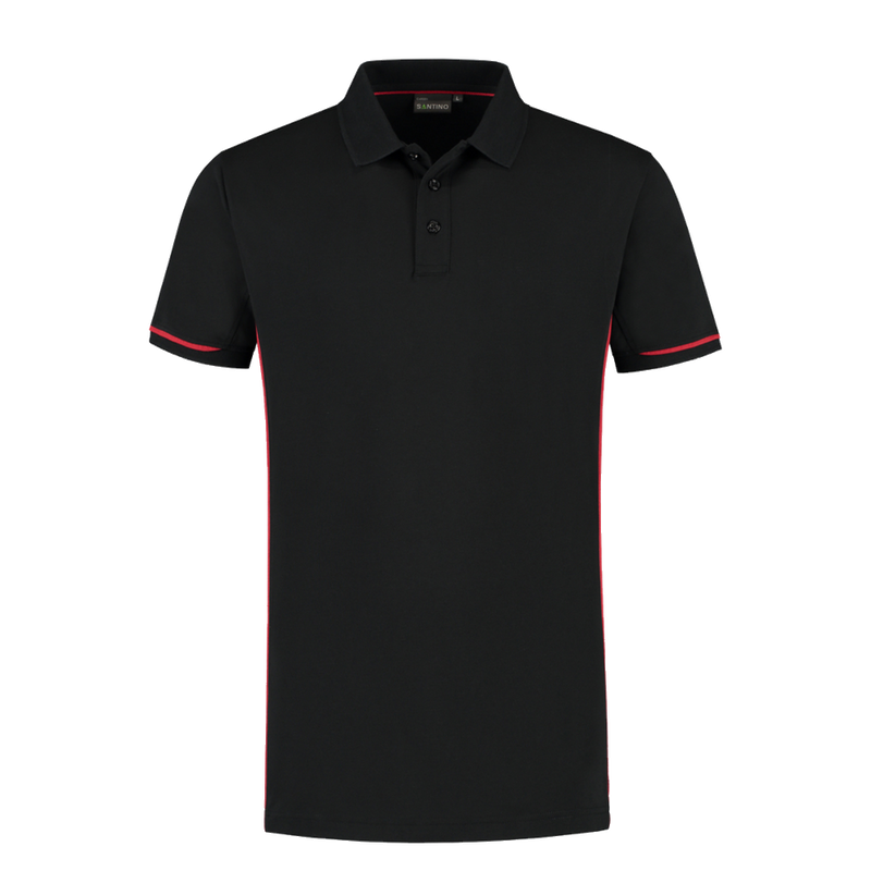 santino-contrast-poloshirt-carsen-zwart-rood