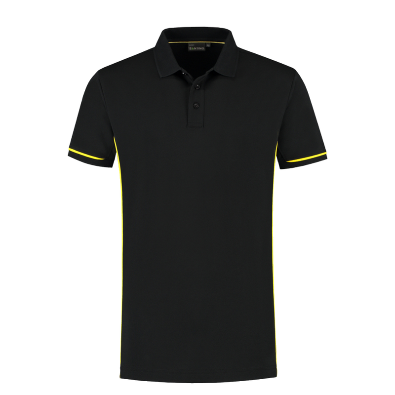 santino-contrast-poloshirt-carsen-zwart-geel