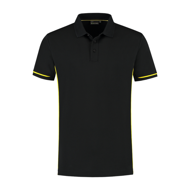 santino-contrast-poloshirt-carsen-zwart-geel