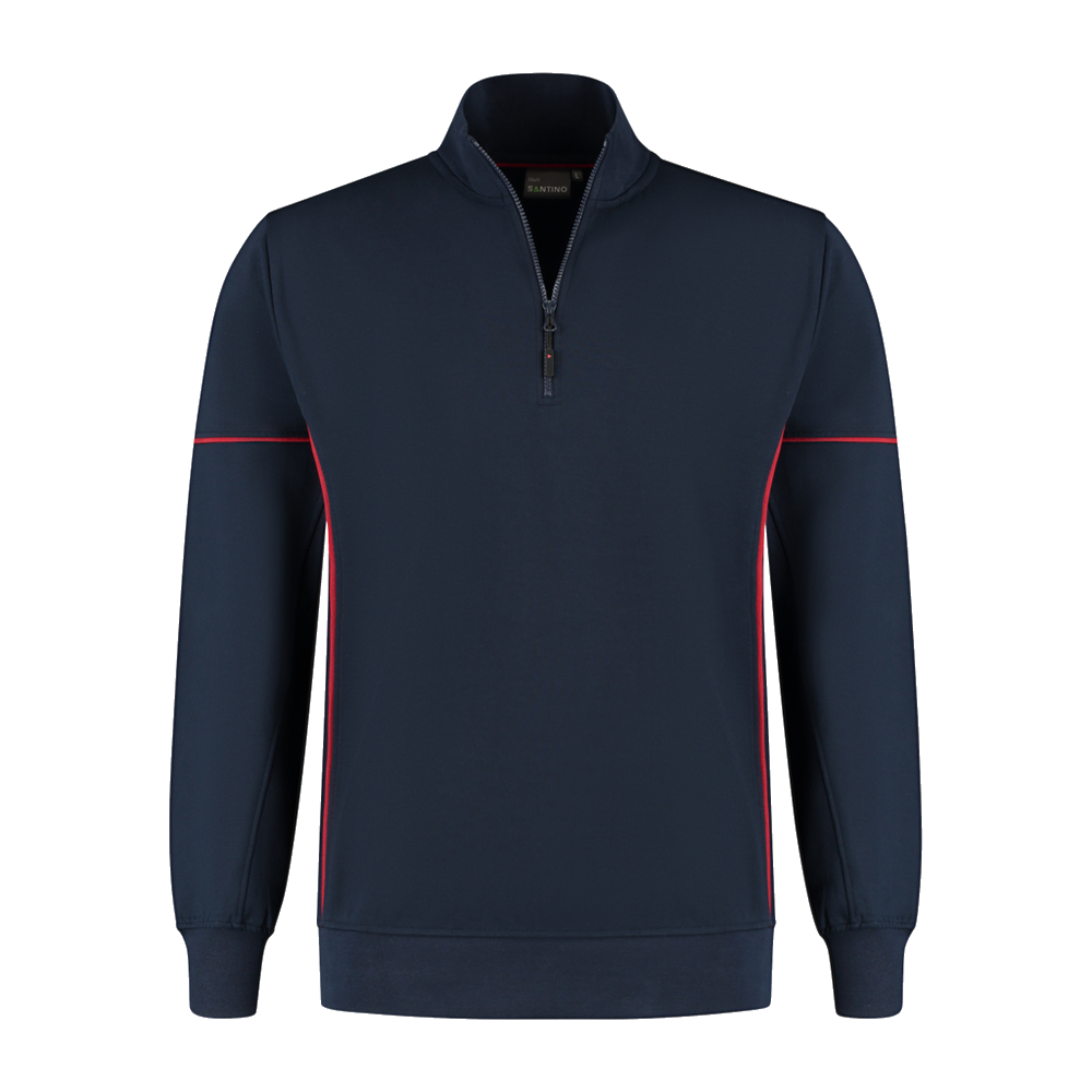 santino-contrast-zipsweater-collin-navy-rood
