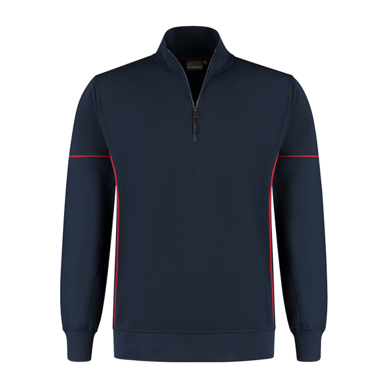 santino-contrast-zipsweater-collin-navy-rood