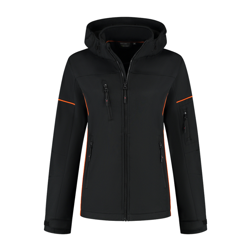 santino-contrast-softshell-jacket-curtis-ladies-zwart-oranje