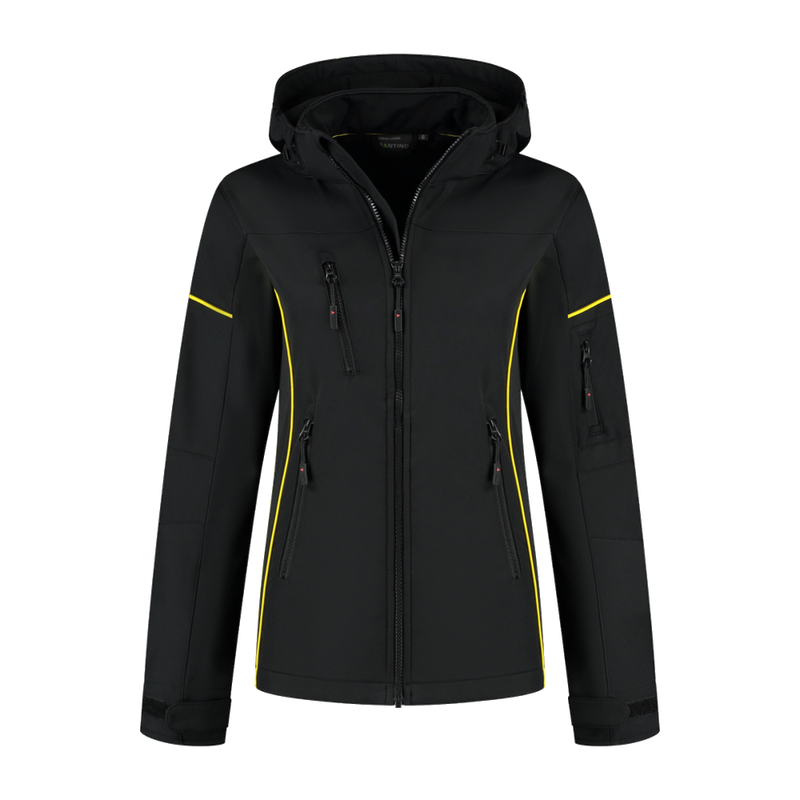 santino-contrast-softshell-jacket-curtis-ladies-zwart-geel
