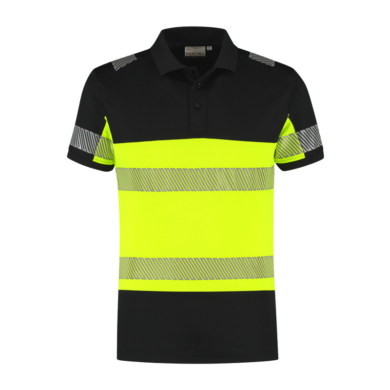 santino-en-vis-poloshirt-heda-zwart-geel