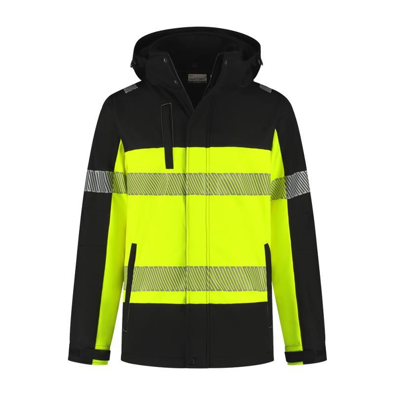 santino-en-vis-softshell-jacket-hinto-zwart-geel