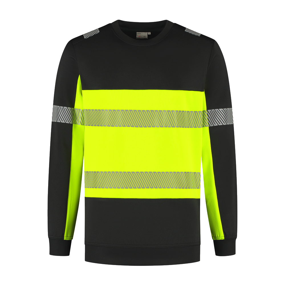 santino-en-vis-sweater-hudson-zwart-geel