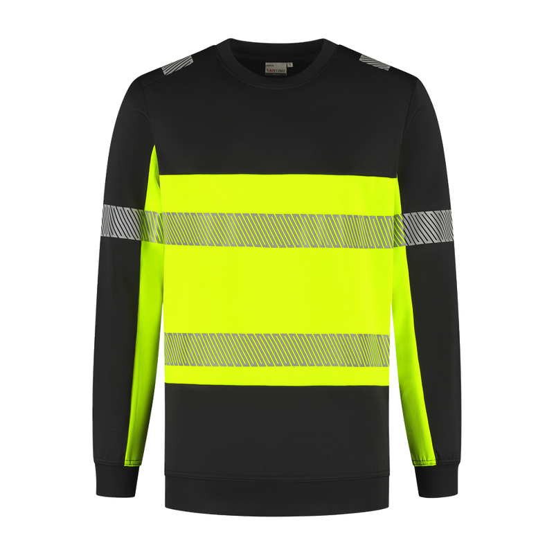 santino-en-vis-sweater-hudson-zwart-geel