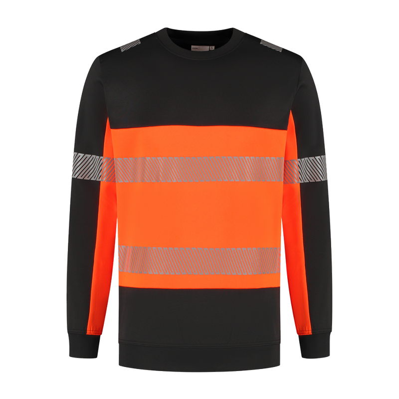 santino-en-vis-sweater-hudson-zwart-oranje