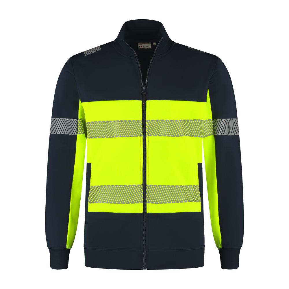santino-en-vis-sweatvest-hugo-navy-geel