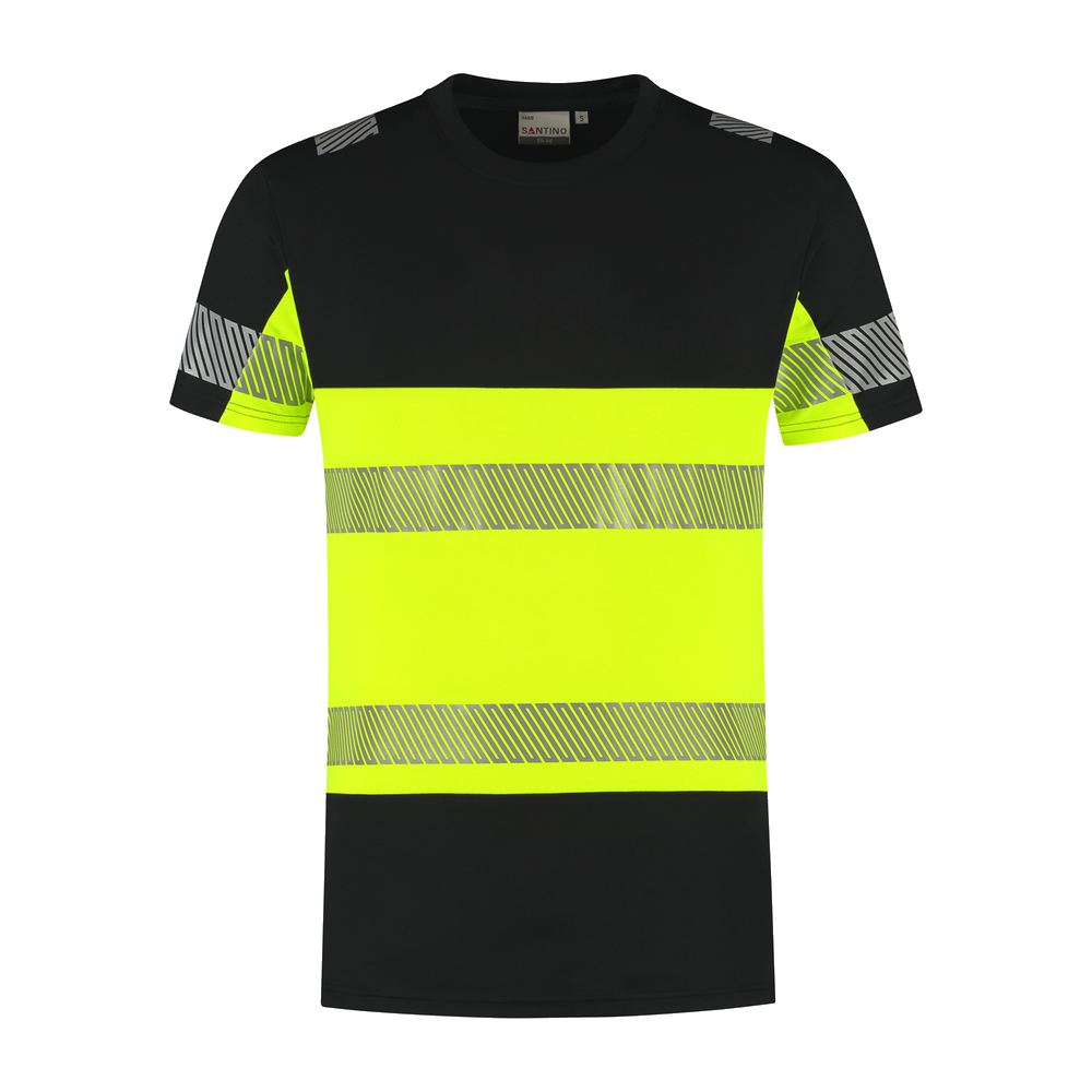 santino-en-vis-t-shirt-haris-zwart-geel