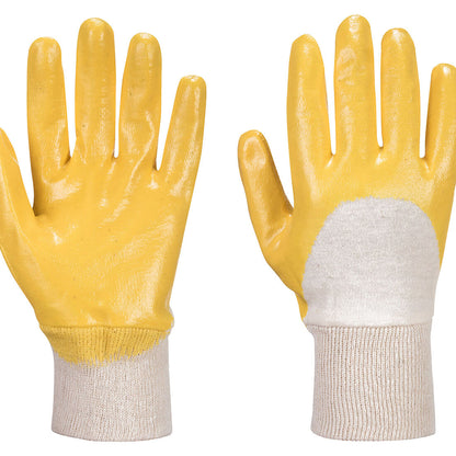 12 Paar Portwest Nitril Light 3/4 Coat (Geel)