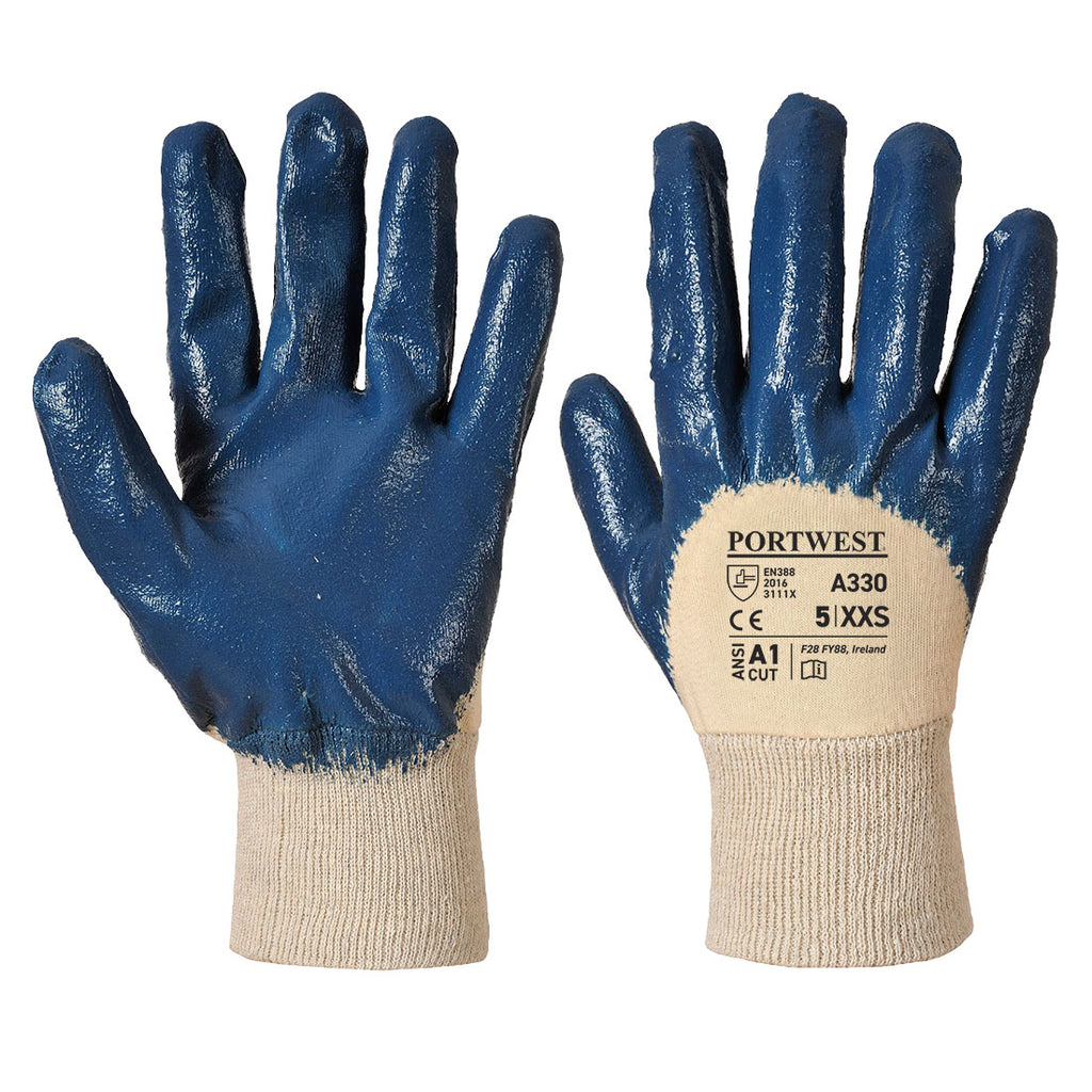 12 Paar Portwest Nitril Light 3/4 Coat (Navy)